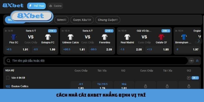 Cách nhà cái 8xbet khẳng định vị trí